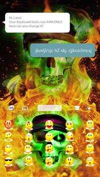 Hell Skull Fire Keyboard Theme screenshot 2