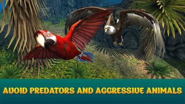 Wild Parrot Sim 3D: Jungle Bird Fly Game screenshot 2