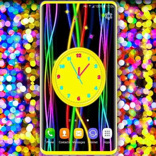 3D Neon Clock Live Wallpaper 6.9.10