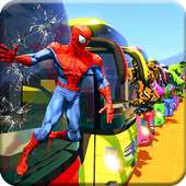 Superhero Bus Racing Stunts Drive: Top Speed Game