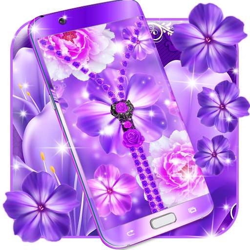 Violet zipper lock screen 9.2