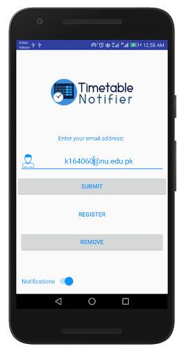 FAST-NU KHI Timetable Notifier скриншот 2