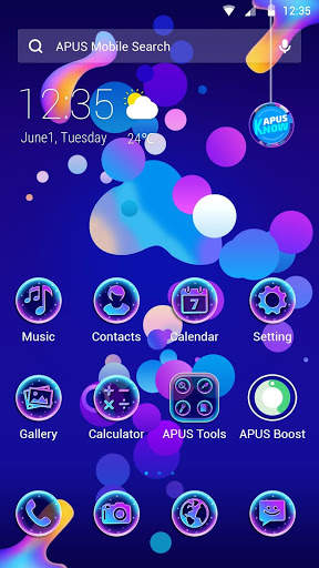 Dreamy Purple APUS Launcher theme screenshot 1