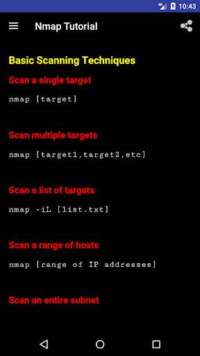 Nmap Tutorial Offline screenshot 4
