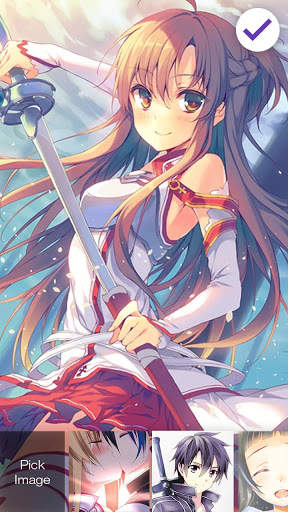 Anime Asuna  And Kirito In Love  Screen Lock 3 تصوير الشاشة