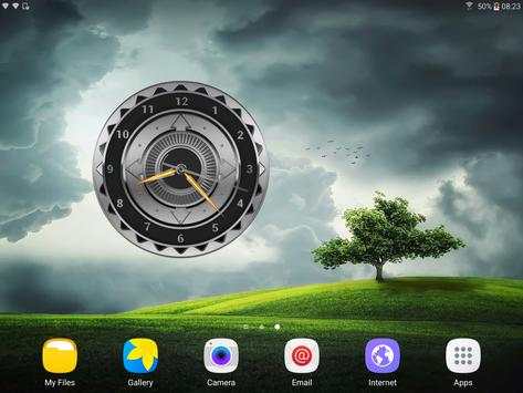 Steel Clock Analog Widget स्क्रीनशॉट 8