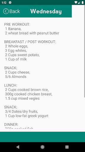 Bodybuilding Diet Plan - 7 Days Diet Chart screenshot 4