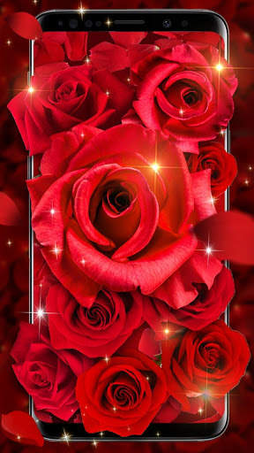 3D Mewah Mawar merah Tema screenshot 1