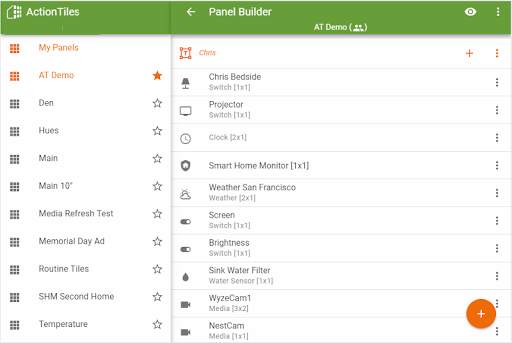 ActionTiles SmartThings custom web dashboard maker screenshot 2