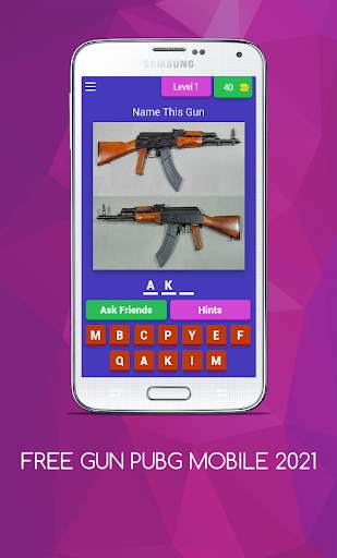 Guess the gun in pubg mobile FREE GUN  2021 screenshot 1