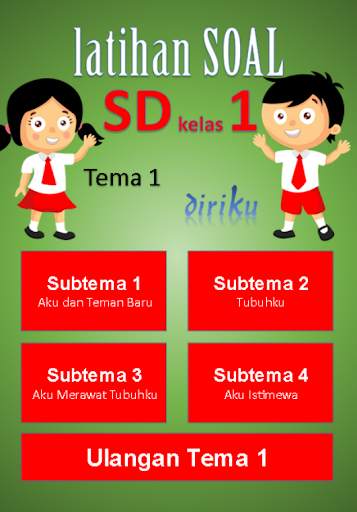 Latihan Soal SD Kelas 1 Tema 1 screenshot 2