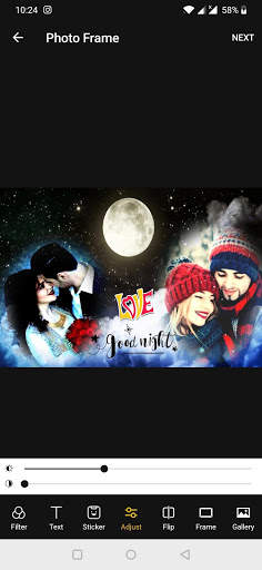 Night Dual Photo Frames screenshot 4