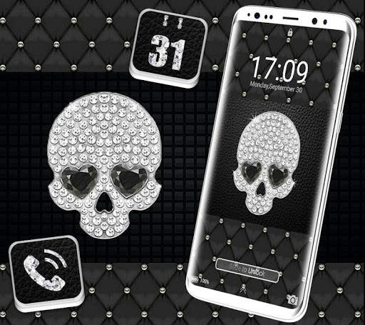 Skull Diamond Launcher Theme screenshot 5