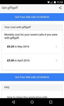 Free giffgaff SIM  price check screenshot 1