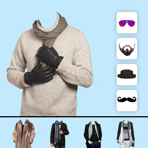 Men Winter Jacket Photo Frame 1.0
