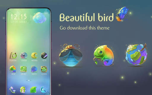 Beautiful Blue Parrot Theme P20 Pro screenshot 1