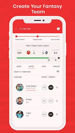 Team 11 - Fantasy Cricket Team screenshot 3