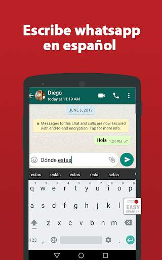 Spanish keyboard- Easy Spanish English Typing screenshot 3