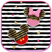 Cute Mouse Glitter bow Theme on 9Apps