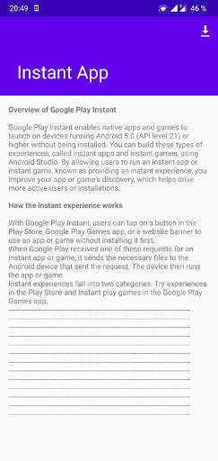 Instant App screenshot 1