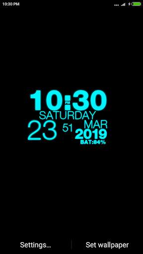 Digital Clock Wallpaper Clock screenshot 2