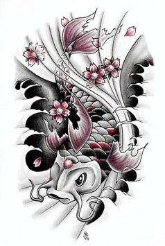 Koi Fish TattooDesingWallpaper 1 تصوير الشاشة