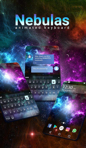 Nebulas Animated Keyboard   Live Wallpaper screenshot 1