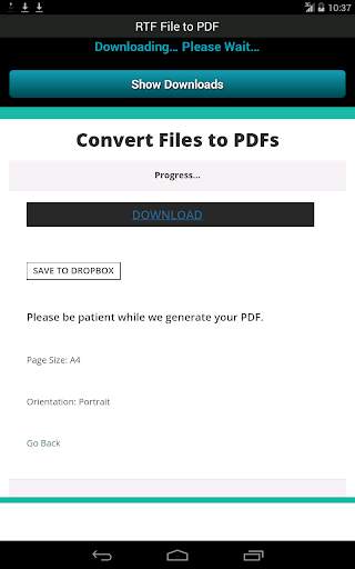 RTF File to PDF 12 تصوير الشاشة