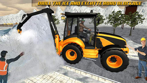 Snow Rescue Operation: Heavy Excavator Crane Sim screenshot 4