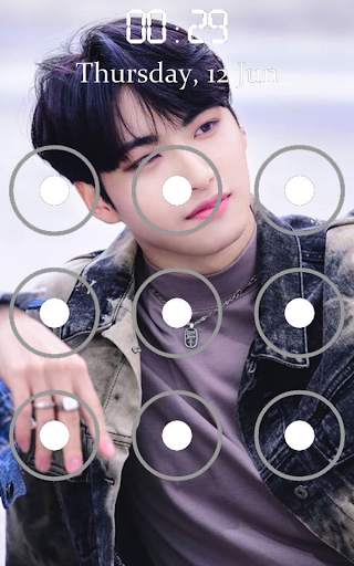 Seonghwa Ateez Pattern Lock Screen screenshot 4
