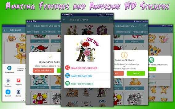 Emoji Awesome Talking Stickers for all Messengers screenshot 5