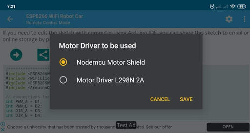 ESP8266 WiFi Robot Car screenshot 6