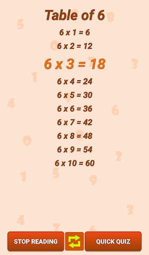 Math Tables With Audio screenshot 2