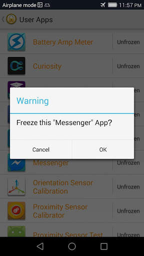 App Freeze (root) 3 تصوير الشاشة