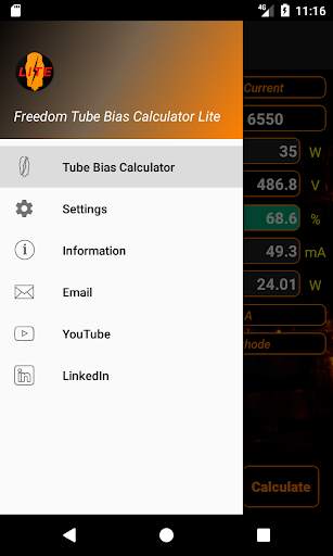 Freedom Tube Bias Calculator Lite screenshot 1