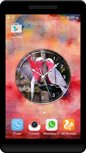 Love Birds Clock Live WP screenshot 2