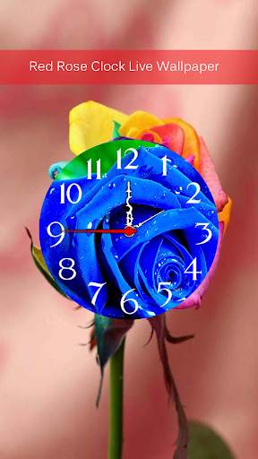 Red Rose Clock Live Wallpaper screenshot 2