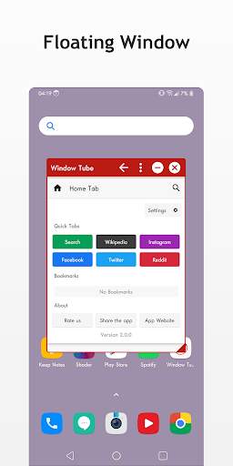 Window Tube - Floating Window | Small Browser App screenshot 1