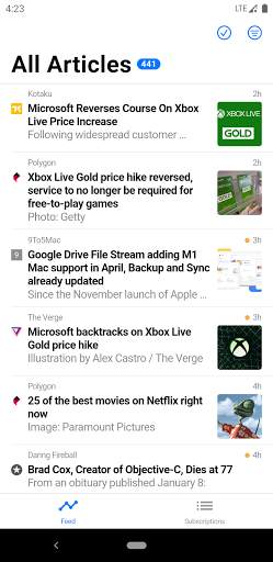 Fluent Reader Lite - RSS Client screenshot 1