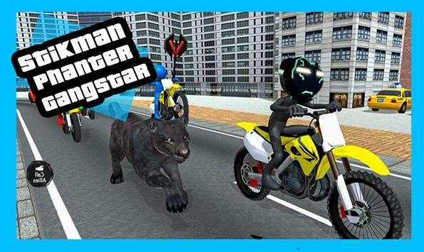 Black panther Stickman Rope Hero Gang Star Crime. screenshot 1