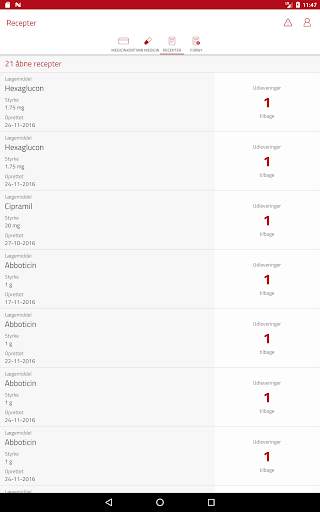Medicinkortet screenshot 15