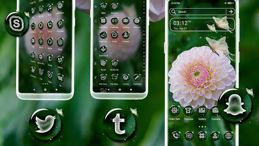White Dahlia Launcher Theme screenshot 2