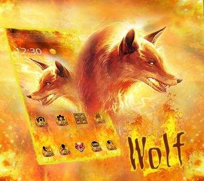 Fire Ice Wolf 3D Theme screenshot 2