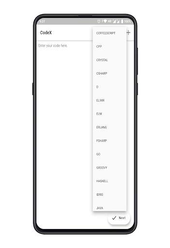 CodeX Compiler - Multi-langauge mobile compiler. screenshot 3