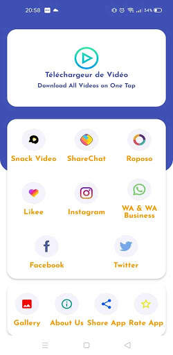 Téléchargement status vidéos - social media screenshot 1