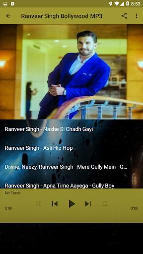 Ranveer Singh Bollywood Mp3 2 تصوير الشاشة