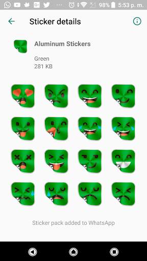 Aluminum Stickers For WhatsApp screenshot 3