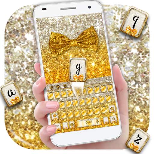 Glimmer Bowknot  Gold keyboard 10001037