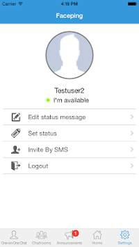 Faceping Mobile Messenger screenshot 4
