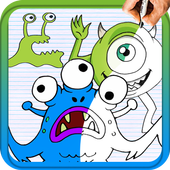 How to draw Monsters icon